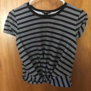 Striped cropped top